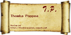 Thomka Poppea névjegykártya